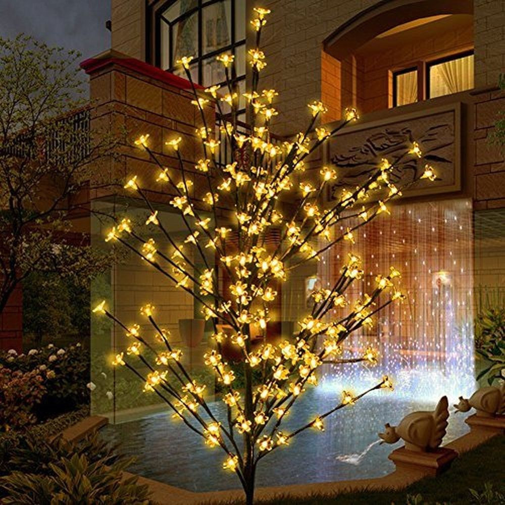 Lighted Indoor Christmas Decorations
 Xmas Christmas Cherry Blossom LED Tree Light Party Home