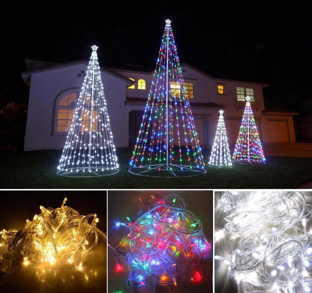 Lighted Outdoor Christmas Decorations
 10M 100 LED Outdoor Party Garden Christmas Decor String