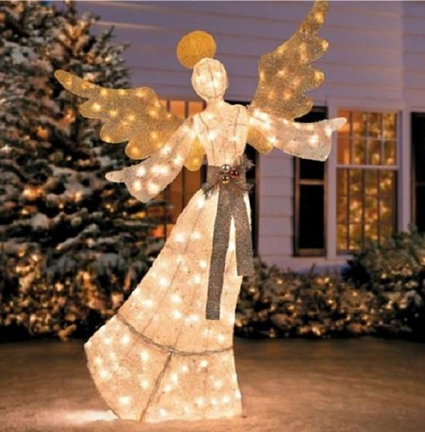 Lighted Outdoor Christmas Decorations
 Angels Lighted Yard Displays