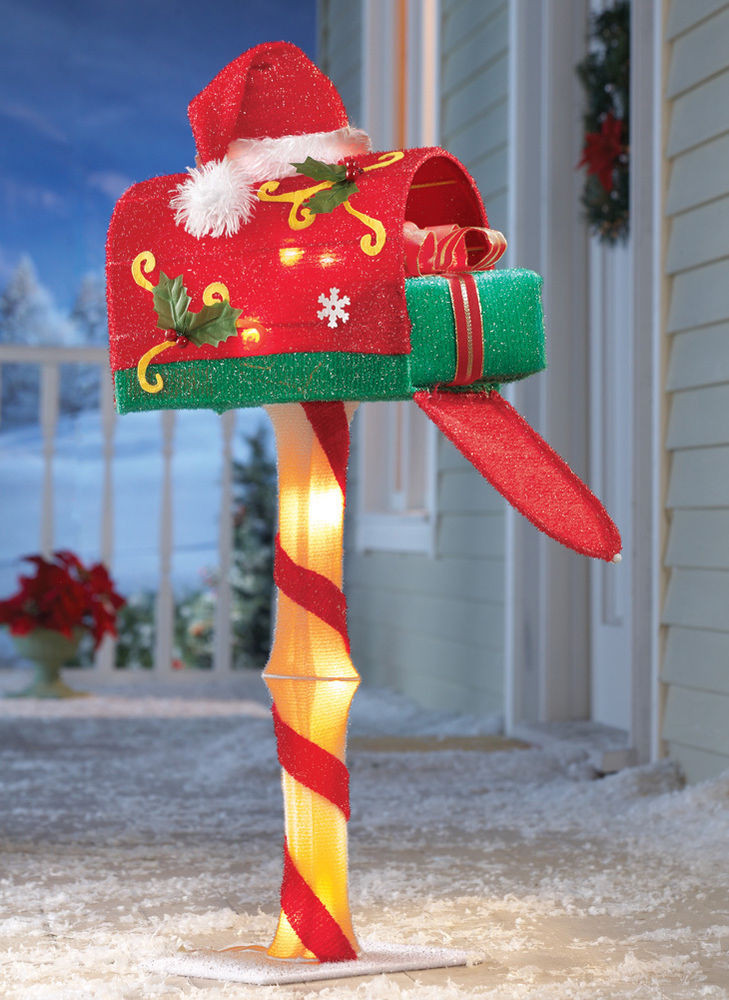 Lighted Outdoor Christmas Decorations
 LIGHTED CHRISTMAS SANTA MAIL BOX OUTDOOR HOLIDAY YARD