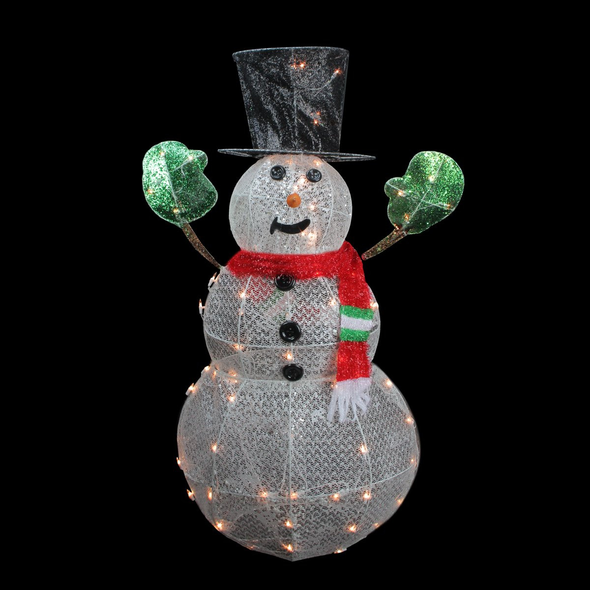 Lighted Outdoor Christmas Decorations
 Northlight 3 D Lighted Glittering Mesh Winter Snowman