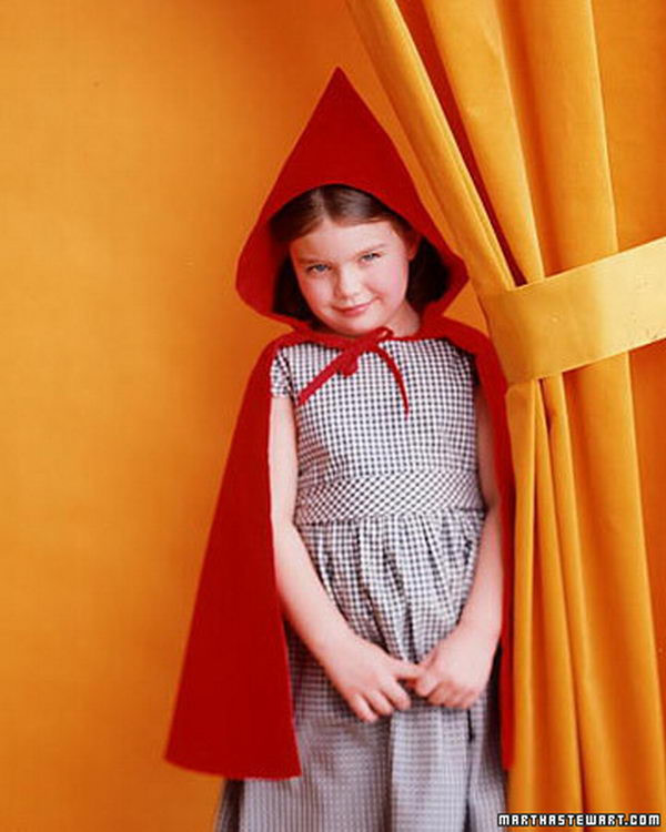 Little Red Riding Hood Costume DIY
 50 Creative Homemade Halloween Costume Ideas for Kids