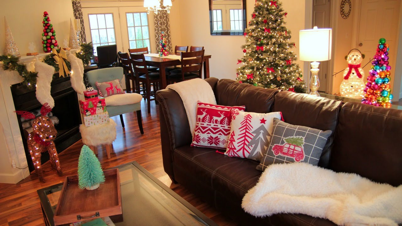 Living Room Decorated For Christmas
 Decorating For Christmas Christmas Living Room Tour