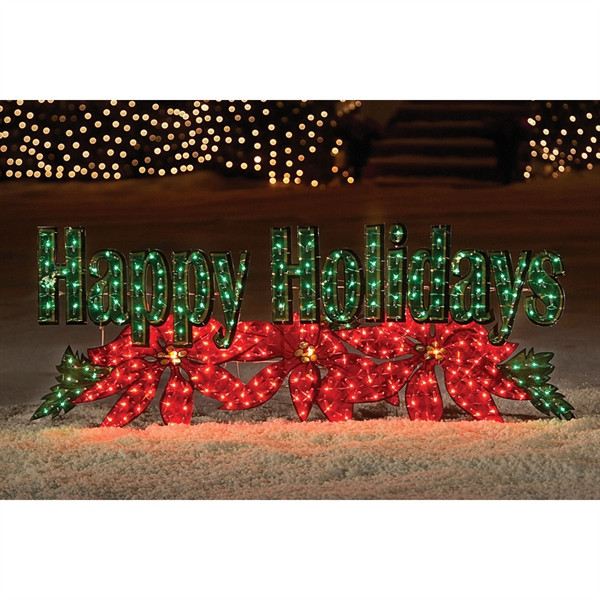 Lowes Outdoor Christmas Lights
 Holiday Living 72 in "Happy Holidays" Outdoor Lighted Sign