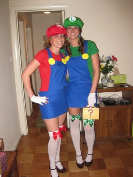 Mario And Luigi DIY Costumes
 Homemade Mario Costume Girls Halloween