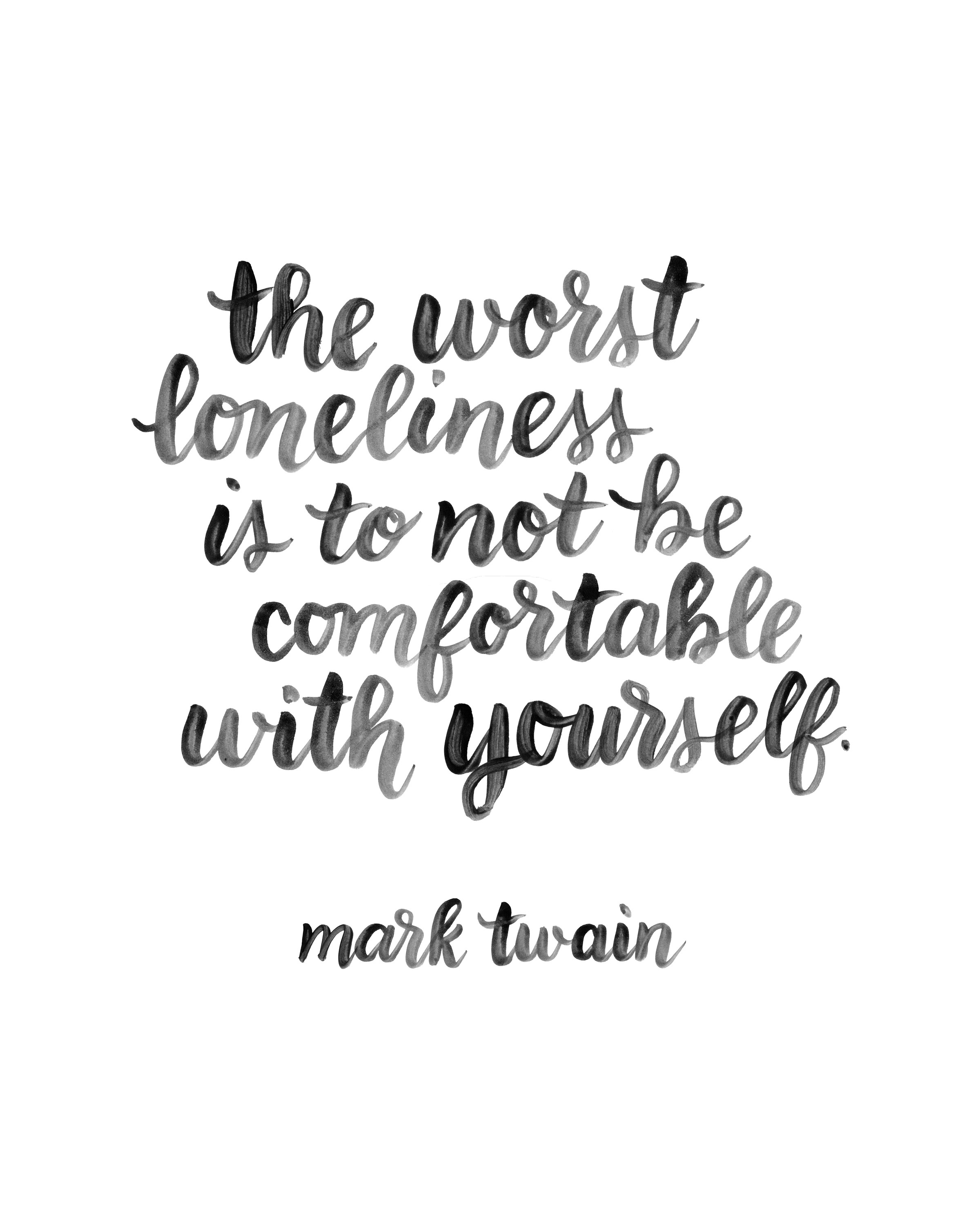 Mark Twain Love Quotes
 Presents for You Brush Lettered Mark Twain Quote