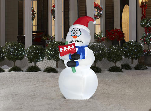 Menards Outdoor Christmas Decorations
 6 Shivering Snowman Airblown Inflatable at Menards