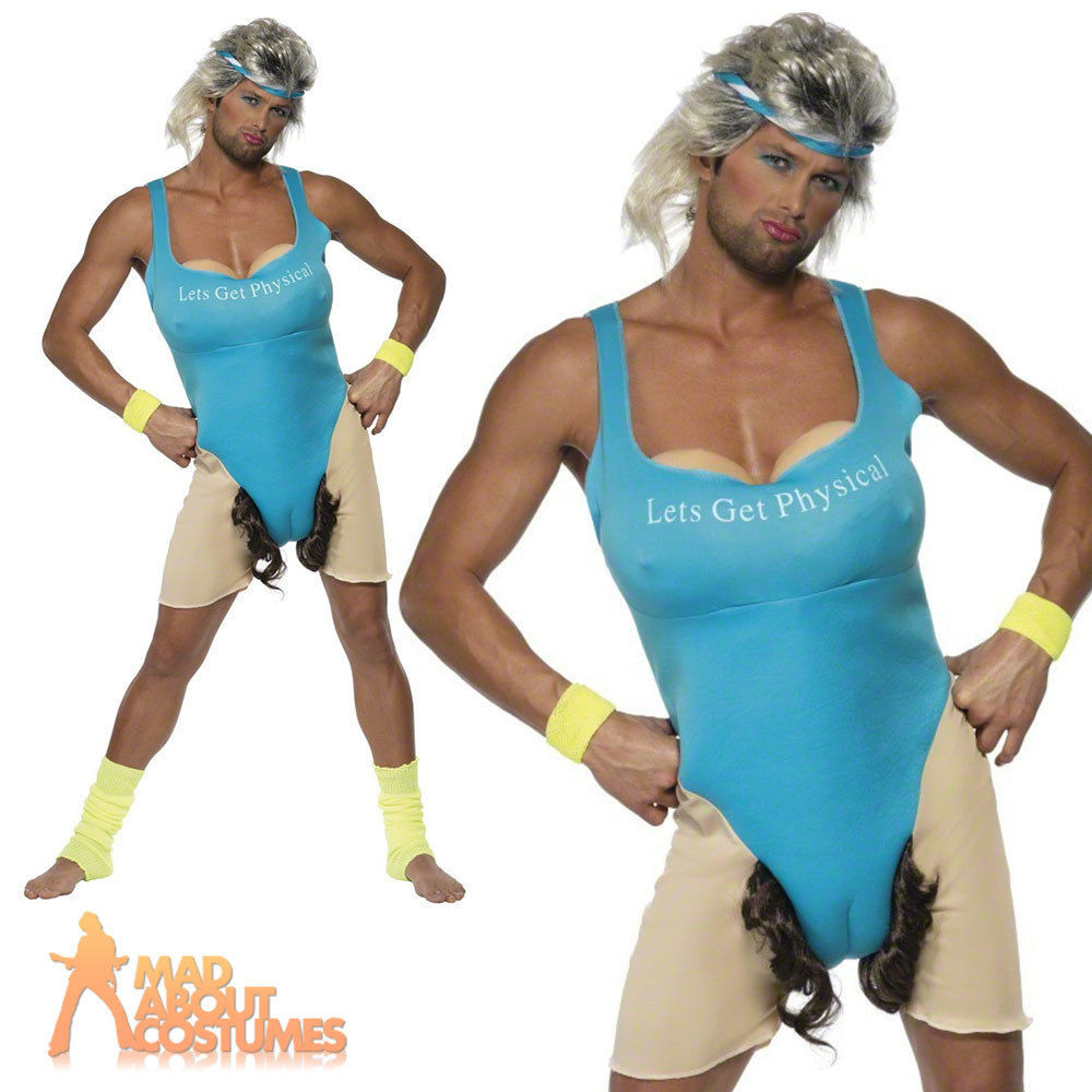 Mens 80S Costumes DIY
 Mens 1980s Lets Get Physical Fancy Dress Costume Work Out