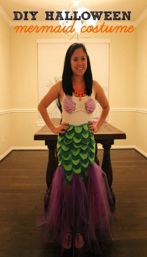 Mermaid Halloween Costume DIY
 DIY Halloween Mermaid Costume College