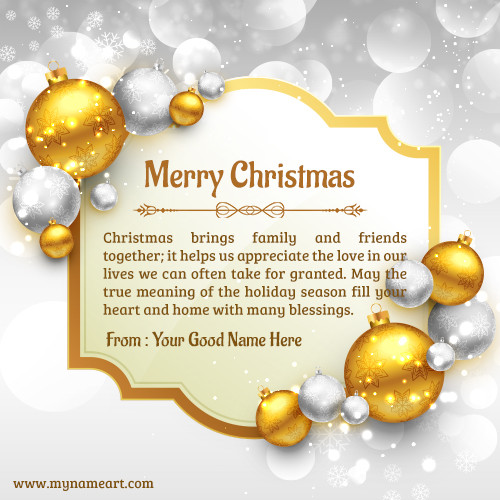 Merry Christmas Blessing Quotes
 Christmas Ornaments Pics Edit line And Write Your Name