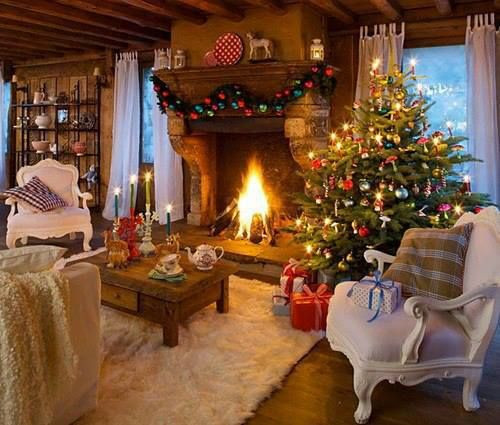Merry Christmas Fireplace
 Christmas home with cozy fireplace Merry HoHo