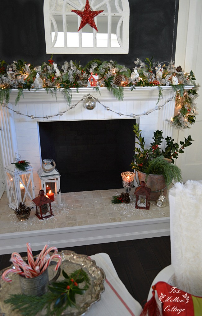 Merry Christmas Fireplace
 A Merry Christmas Mantel