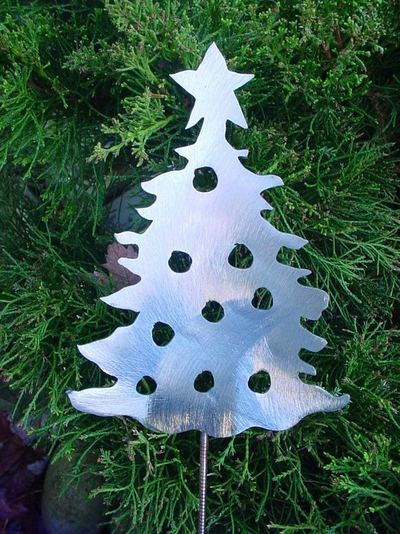 Metal Outdoor Christmas Decorations
 CHRISTMAS HOLIDAY SEASON TREE METAL YARD ART LAWN DECOR PLANT