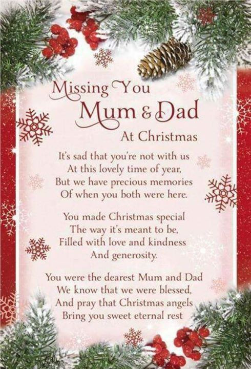 Missing You At Christmas Quotes
 Missing You Mom And Dad At Christmas Time s