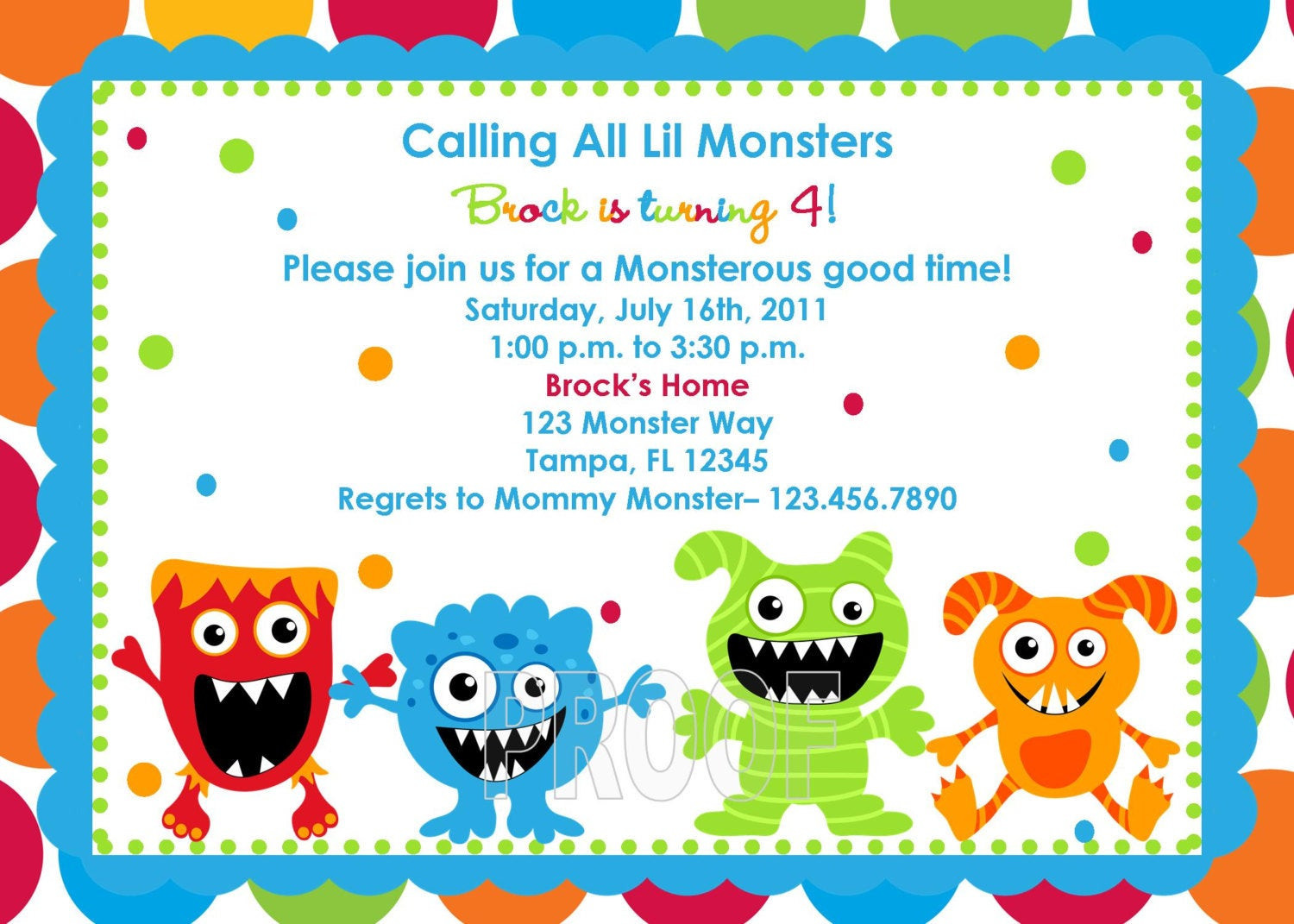 Monster Birthday Party Invitations
 Adorable Monster Birthday Invitations
