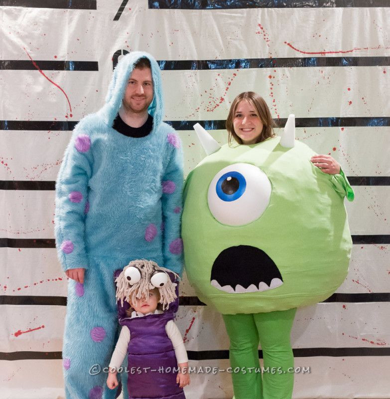 Monsters Inc Costumes DIY
 Coolest Homemade Mike Wazowski Sully and Boo Family