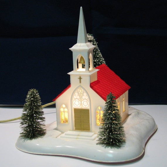 Musical Christmas Lighting
 Vintage Noma Lights Musical Christmas Church by