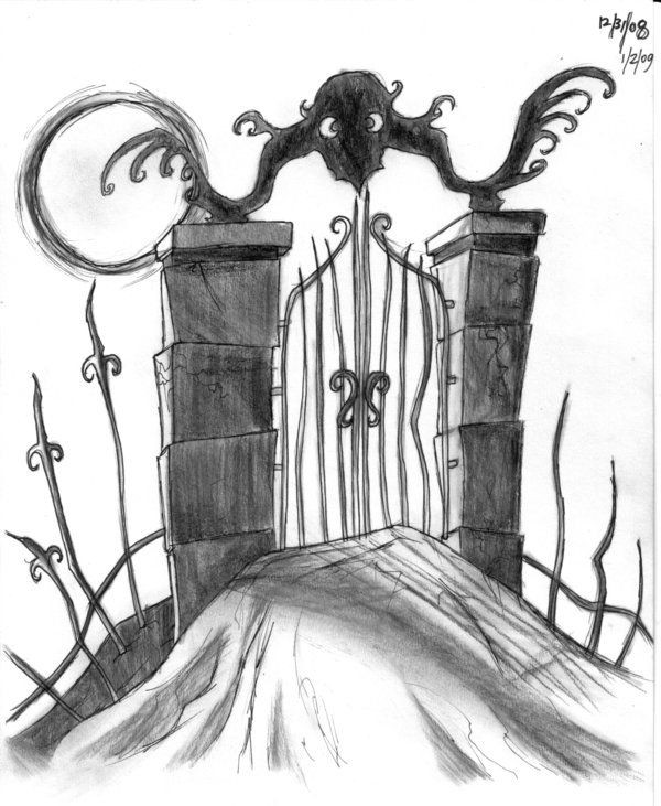 Nightmare Before Christmas Gate
 13 Cemetery drawing nightmare before christmas for free