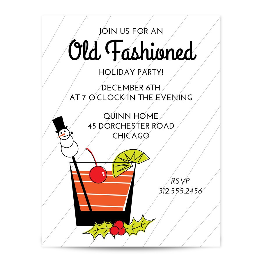 Old Fashioned Christmas Party Ideas
 Old Fashioned Holiday Cocktail Party Invitation