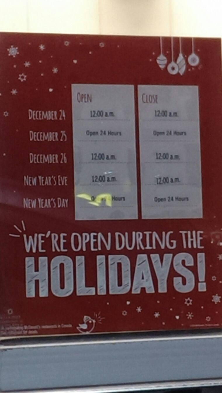 Olive Garden Christmas Eve Hours
 Mcdonalds Near Me Christmas Eve Hours