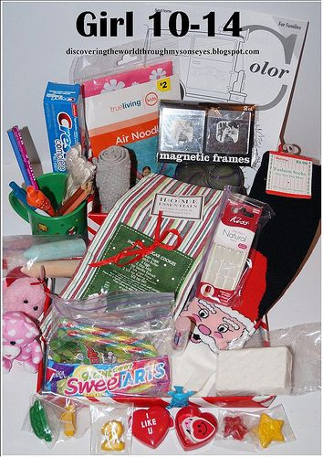 Operation Christmas Child Gift Ideas
 Shoe box idea for girls 10 14 Sweeeeet Gift