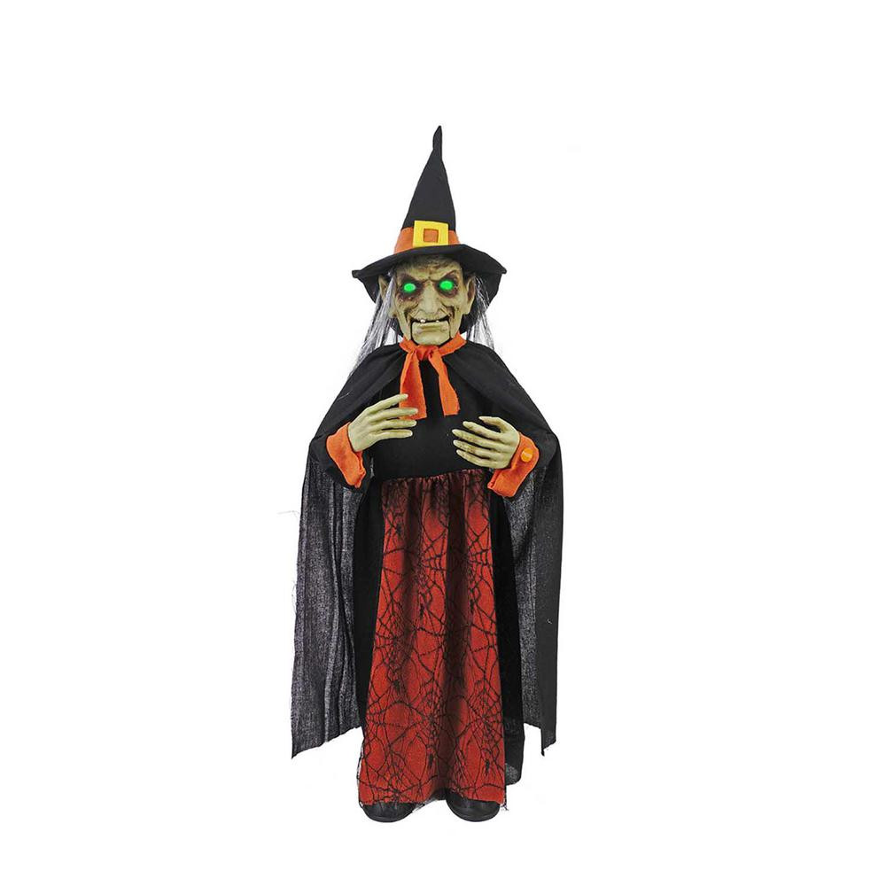 Outdoor Animated Halloween Decorations
 Home Accents Holiday 36 in Animated Witch with LED Eyes