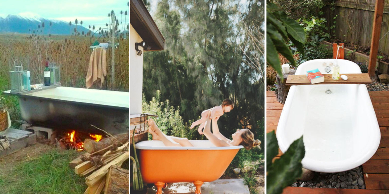 Outdoor Bathtub DIY
 Backyard Bathtubs for Soaking Up the Great Outdoors