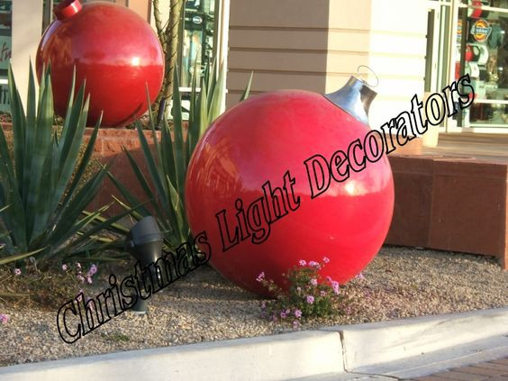 Outdoor Christmas Ball Ornaments
 Yard decorations Christmas yard decorations and Christmas