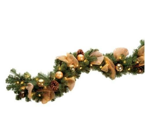 Outdoor Christmas Garland
 Outdoor Lighted Pre Lit JINGLE BELL CHRISTMAS GREENERY