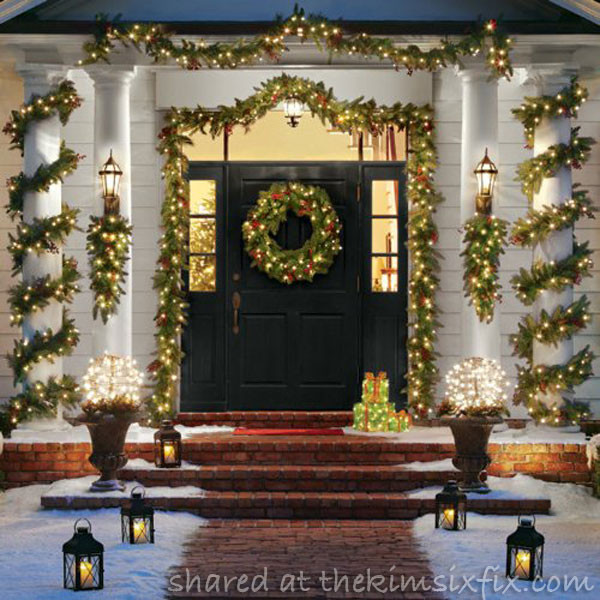 Outdoor Christmas Garland With Lights
 outdoor christmas decor garland