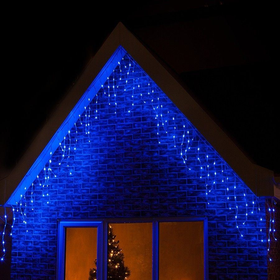 Outdoor Christmas Icicle Lights
 360 LED Blue Christmas Icicle Snowing Xmas Lights Party