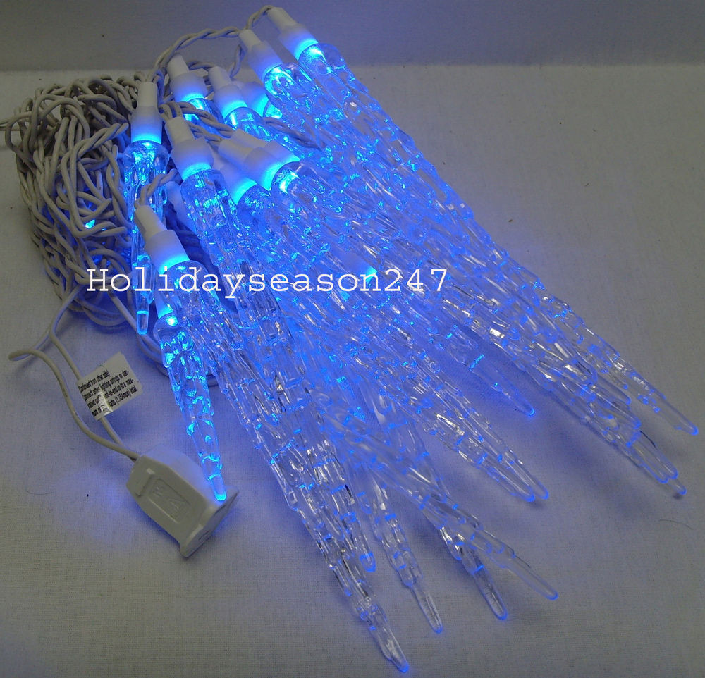 Outdoor Christmas Icicle Lights
 20 LARGE BLUE ICICLE OUTDOOR CHRISTMAS LED LIGHTS DRIPPING