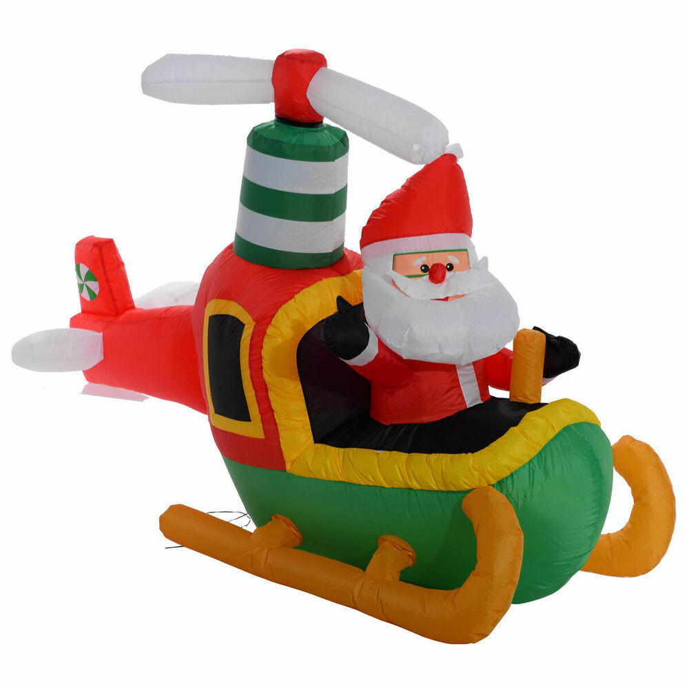 Outdoor Christmas Inflatables
 6 Ft Airblown Inflatable Christmas Santa Claus Plane