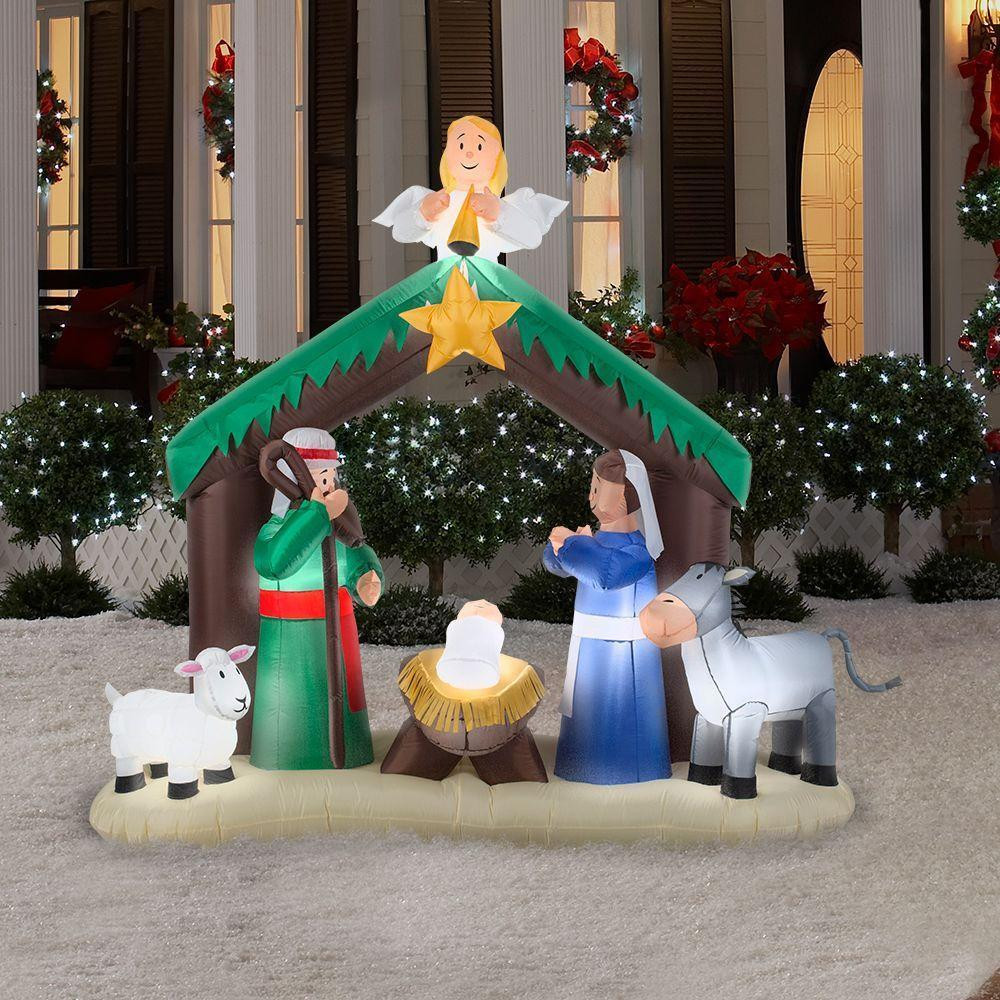 Outdoor Christmas Inflatables
 NEW 6 ft Airblown Inflatable Nativity Scene Outdoor