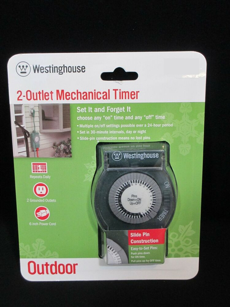 Outdoor Christmas Light Timer
 Westinghouse 2 Outlet Mechanical Timer Outdoor Christmas