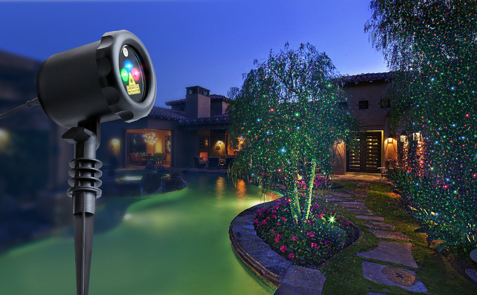 Outdoor Christmas Lights Amazon
 Amazon MYCARBON Outdoor Laser Light Projector Static