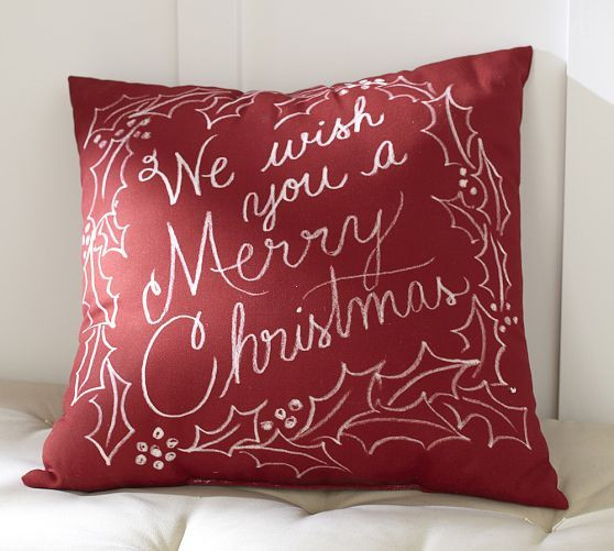 Outdoor Christmas Pillows
 We Wish You a Merry Christmas Indoor Outdoor Pillow