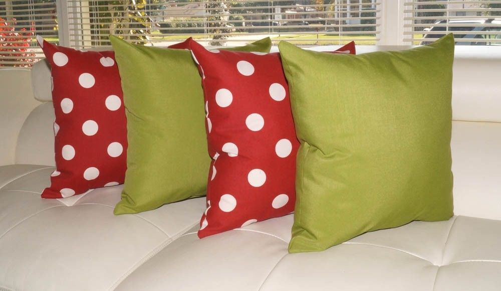 Outdoor Christmas Pillows
 Outdoor Christmas Throw Pillow Set of 4 Solid Kiwi Green