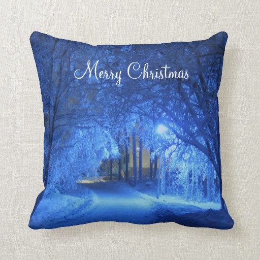 Outdoor Christmas Pillows
 Outdoor Christmas Pillows With Snowy Landscape