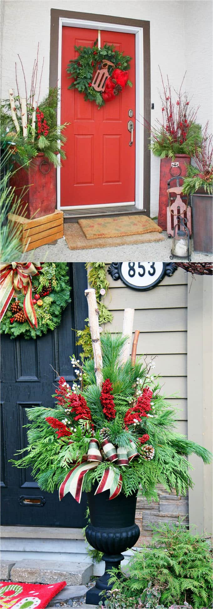 Outdoor Christmas Planters
 24 Colorful Winter Planters & Christmas Outdoor