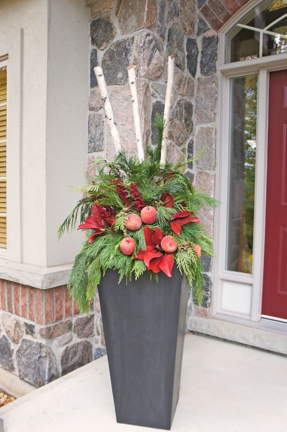 Outdoor Christmas Planters
 Outdoor Christmas Planter perfect for zinc planters