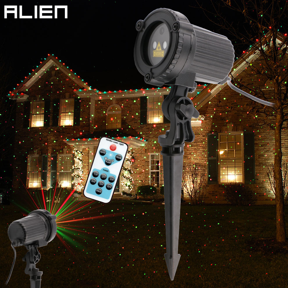 Outdoor Christmas Projector
 ALIEN Remote Red Green Static Christmas Outdoor Waterproof