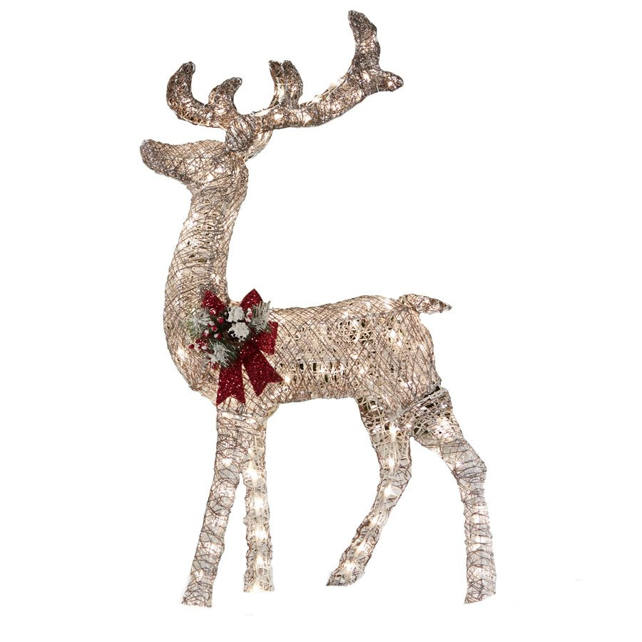 Outdoor Christmas Reindeer Decorations Lighted
 Holiday Living 52 in Lighted Vine Reindeer Outdoor