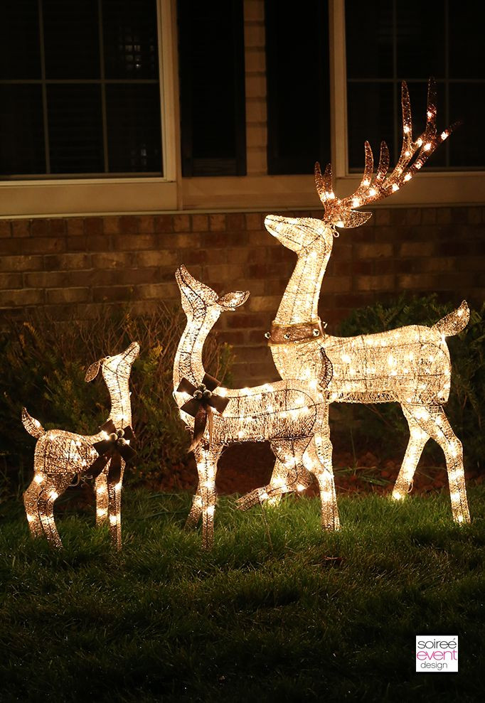 Outdoor Christmas Reindeer Decorations Lighted
 Light Up Reindeer Outdoor Decorations