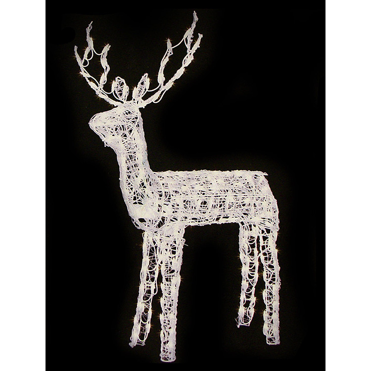 Outdoor Christmas Reindeer Decorations Lighted
 Animated Crystal 3 D Standing Buck Reindeer Lighted