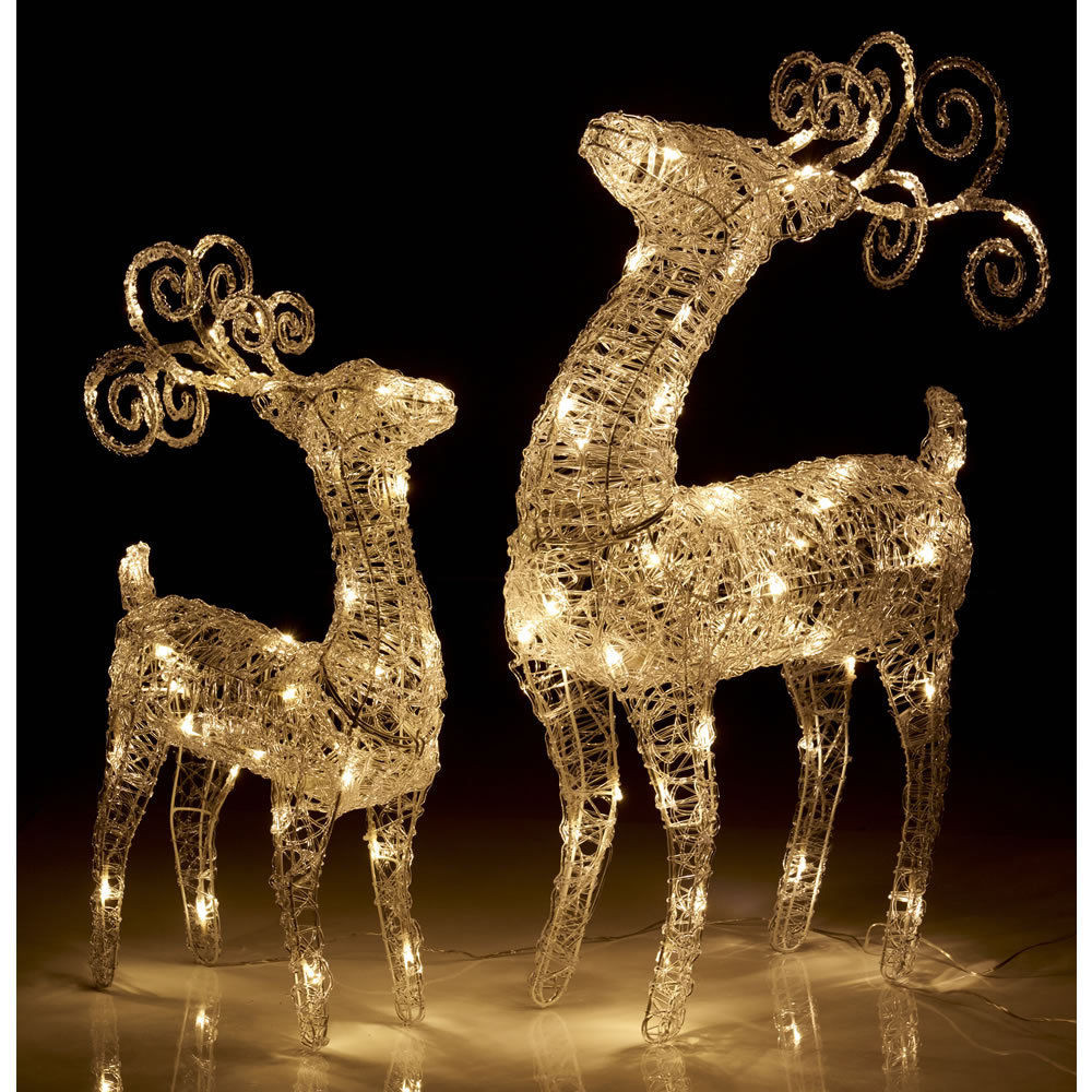 Outdoor Christmas Reindeer Lights
 Outdoor Christmas Light Up Reindeer Acrylic LED Light Up