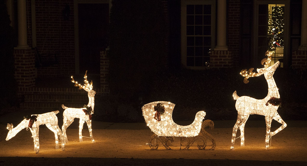 Outdoor Christmas Reindeer Lights
 Outdoor Christmas Yard Decorating Ideas