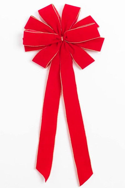 Outdoor Christmas Ribbon
 Christmas Red Outdoor Waterproof Ribbon Bow with Wired