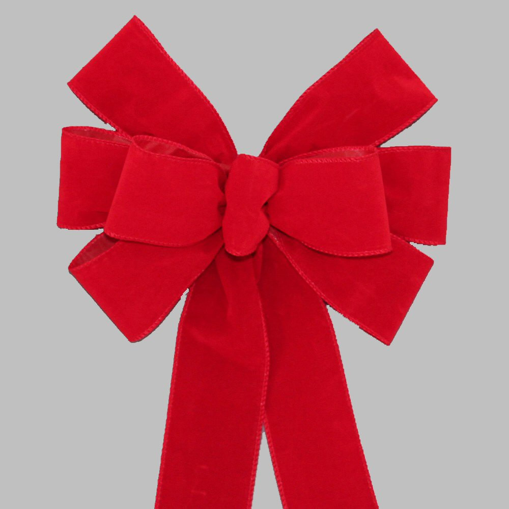 Outdoor Christmas Ribbon
 Red Weatherproof Wire Edge Christmas Bow Outdoor Wreath Bow