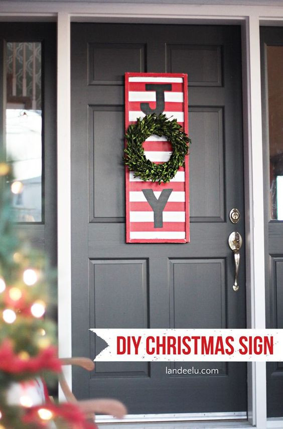 Outdoor Christmas Signs
 JOY DIY Christmas Sign